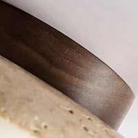 Plafonnier Japon Wabi Sabi pour Porche ou Balcon | Marco Lucetti Huangdongshi / D250xH100mm / Froid chaud naturel | 3-5W E27