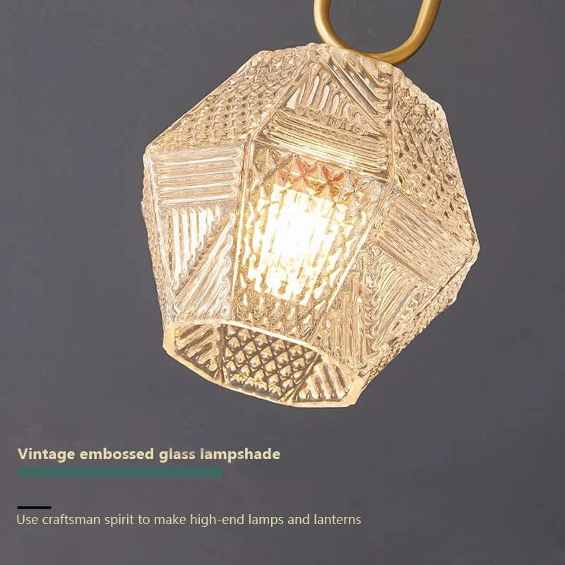 Plafonnier japonais en verre doré | Marco Lucetti