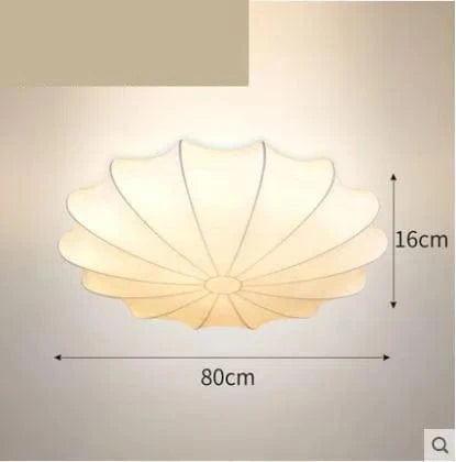 Plafonnier japonais minimalist. | Marco Lucetti Lumière jaune 80 cm