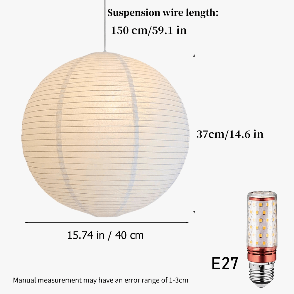 Plafonnier japonais Noguchi Yong Akari : Suspension lumineuse en papier de riz pour un salon décoré avec élégance | Marco Lucetti