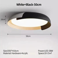 Plafonnier Japonais pour Ambiance Élégante | Marco Lucetti Blanc-Noir-50cm / Gradation tricolore