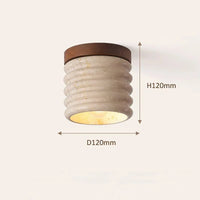 Plafonnier Japonais Wabi Sabi Jaune pour Couloir Moderne | Marco Lucetti