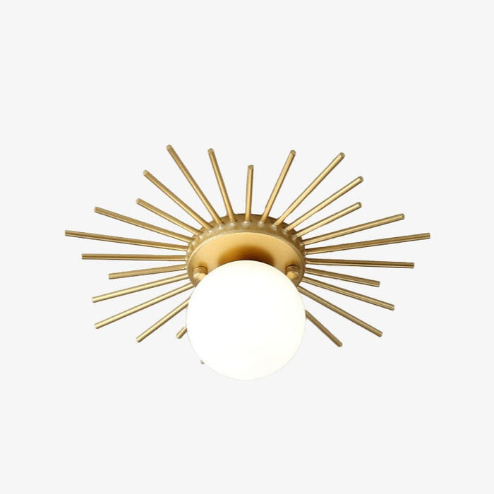 Plafonnier Joha en verre et métal doré | Marco Lucetti