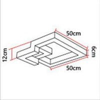 Plafonnier LED 3D Métal Design | Marco Lucetti Noir / 50x50cm