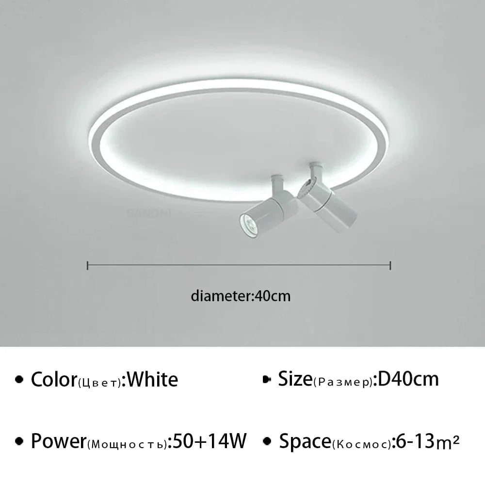 Plafonnier LED à spots modernes | Marco Lucetti Blanc 40cm / Blanc chaud (pas de RC)