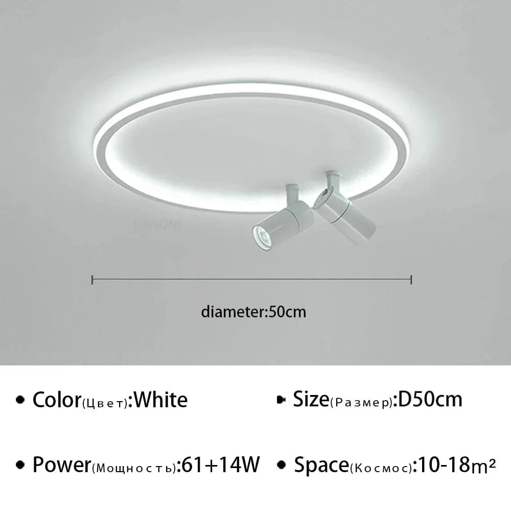 Plafonnier LED à spots modernes | Marco Lucetti Blanc 50cm / Blanc chaud (pas de RC)