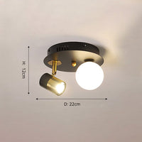 Plafonnier LED Abby en métal avec base lumineuse | Marco Lucetti Noir - B - D22cm - 8W / Chaude