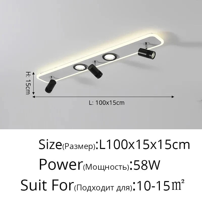 Plafonnier LED Acrylique Focus | Marco Lucetti B Blanc 100cm / 3 couleurs sans télécommande