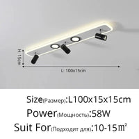 Plafonnier LED Acrylique Focus | Marco Lucetti B Blanc 100cm / 3 couleurs sans télécommande