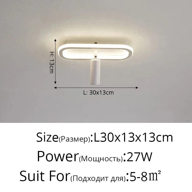 Plafonnier LED Acrylique Focus | Marco Lucetti Blanc L30x13x13cm / 3 couleurs sans télécommande