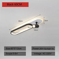 Plafonnier LED Acrylique Moderne - Edition 2023 | Marco Lucetti Noir 60cm / Gradation à distance