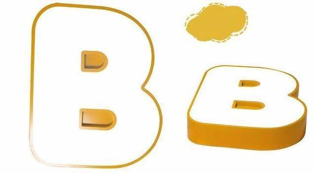 Plafonnier LED Alphabet Enfant | Marco Lucetti Bleu / 45cm