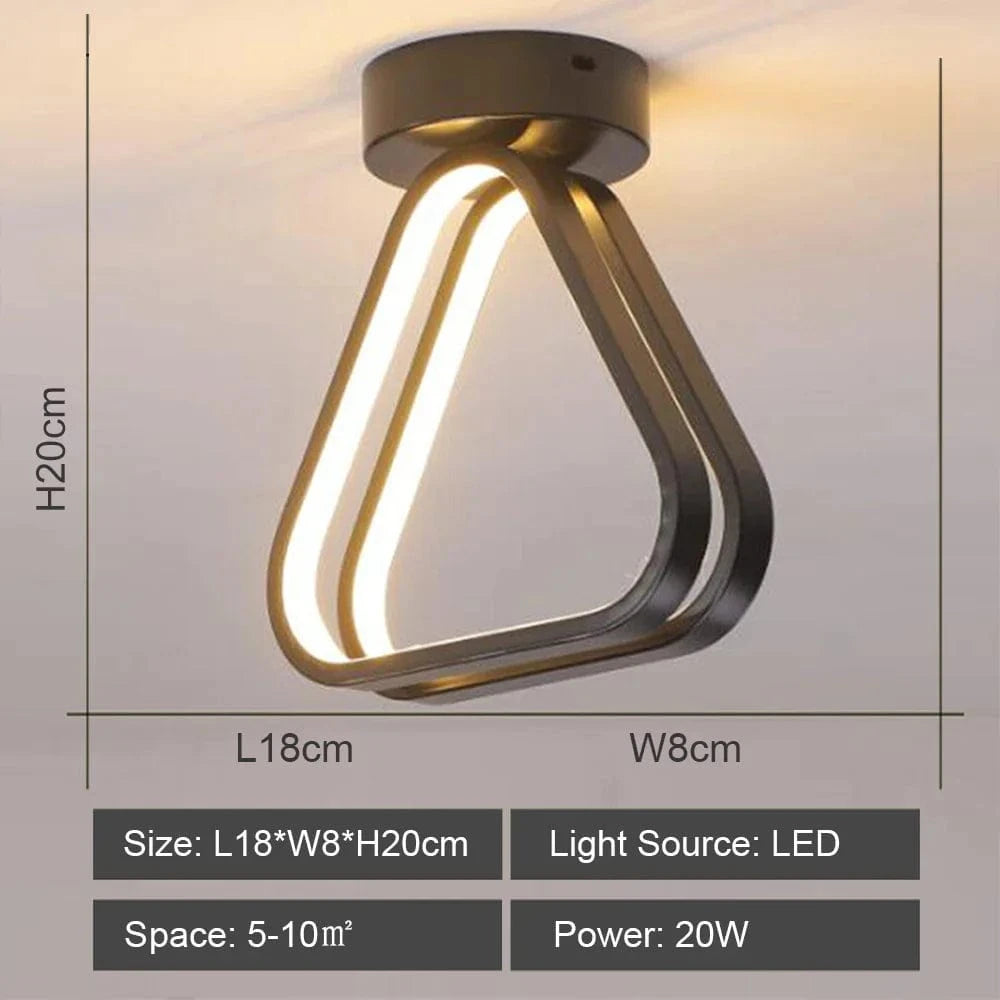 Plafonnier LED Ambiance Maison - Éclairage Chaud & Froid | Marco Lucetti Modèle 1 Noir / Blanc chaud