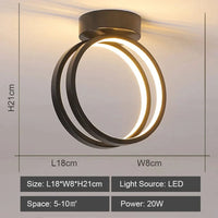 Plafonnier LED Ambiance Maison - Éclairage Chaud & Froid | Marco Lucetti Modèle 2 Noir / Blanc chaud