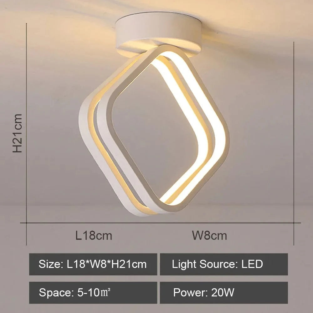 Plafonnier LED Ambiance Maison - Éclairage Chaud & Froid | Marco Lucetti Modèle 3 Blanc / Blanc chaud