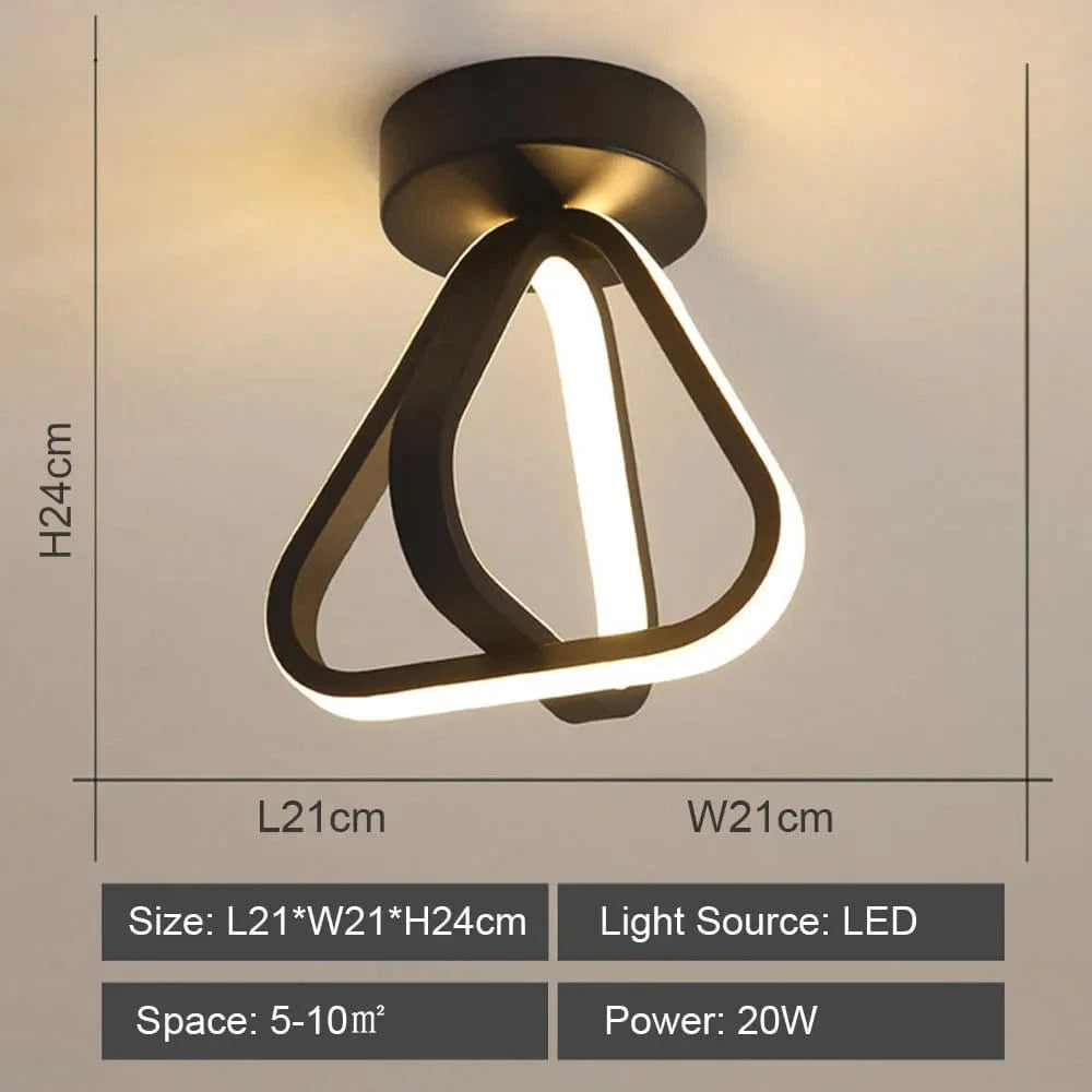 Plafonnier LED Ambiance Maison - Éclairage Chaud & Froid | Marco Lucetti Modèle 4 Noir / Blanc chaud