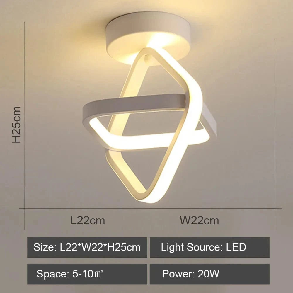 Plafonnier LED Ambiance Maison - Éclairage Chaud & Froid | Marco Lucetti Modèle 6 Blanc / Blanc chaud