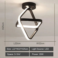 Plafonnier LED Ambiance Maison - Éclairage Chaud & Froid | Marco Lucetti Modèle 6 Noir / Blanc chaud