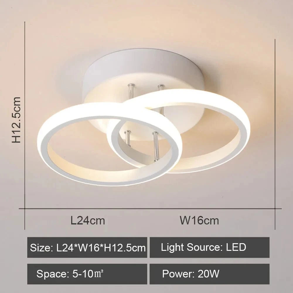 Plafonnier LED Ambiance Maison - Éclairage Chaud & Froid | Marco Lucetti Modèle 7 Blanc / Blanc chaud