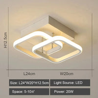 Plafonnier LED Ambiance Maison - Éclairage Chaud & Froid | Marco Lucetti Modèle 8 Blanc / Blanc chaud