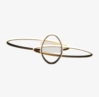 Plafonnier LED Anneaux Imbriqués Orfa | Marco Lucetti Noir - 50 x 37 cm