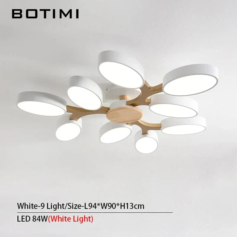 Plafonnier LED "Arbre Gris" | Marco Lucetti Blanc 9-lumière blanche