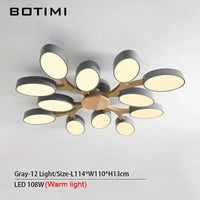 Plafonnier LED "Arbre Gris" | Marco Lucetti Gris 12-lumière chaude