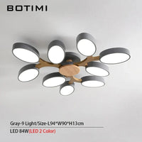 Plafonnier LED "Arbre Gris" | Marco Lucetti Gris 9 LED 2 couleurs