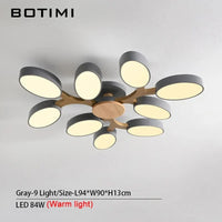 Plafonnier LED "Arbre Gris" | Marco Lucetti Gris 9-lumière chaude