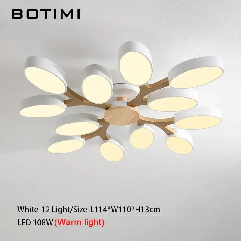 Plafonnier LED "Arbre Gris" | Marco Lucetti Lumière blanche 12-chaude