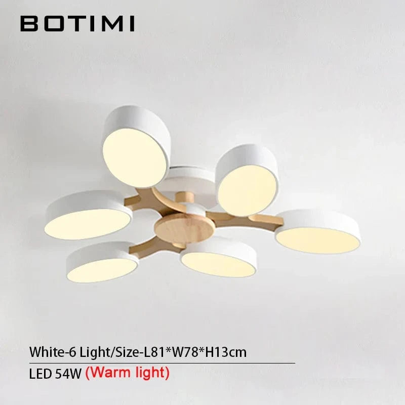 Plafonnier LED "Arbre Gris" | Marco Lucetti Lumière blanche 6-chaude