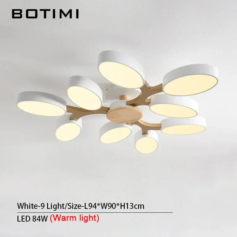 Plafonnier LED "Arbre Gris" | Marco Lucetti Lumière blanche 9-chaude