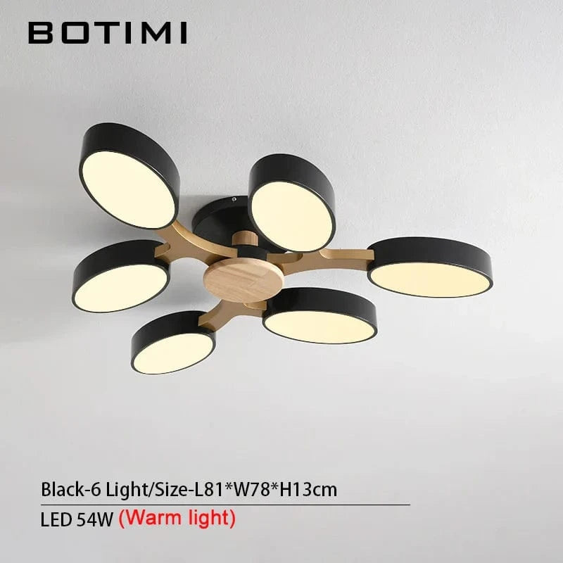 Plafonnier LED "Arbre Gris" | Marco Lucetti Lumière noire 6-chaude