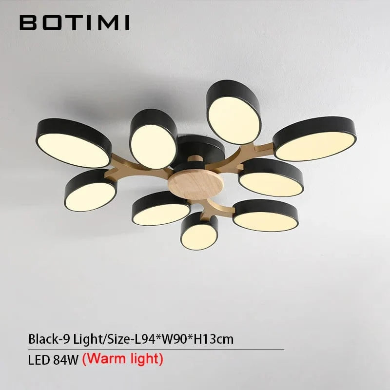 Plafonnier LED "Arbre Gris" | Marco Lucetti Lumière noire 9-chaude