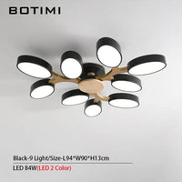 Plafonnier LED "Arbre Gris" | Marco Lucetti Noir 9 LED 2 couleurs