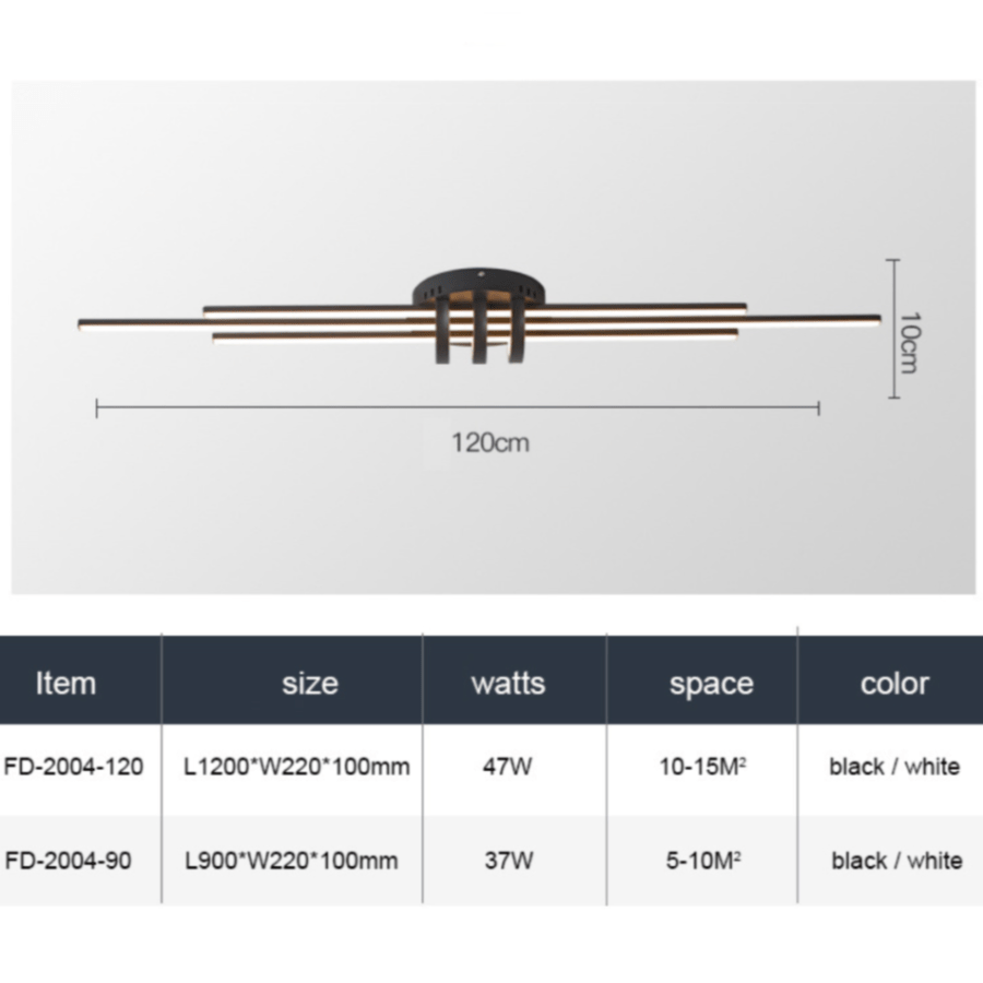 Plafonnier LED Arden - Illuminateur Design triple barre | Marco Lucetti