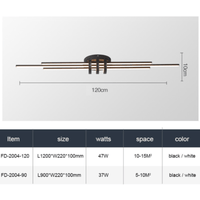 Plafonnier LED Arden - Illuminateur Design triple barre | Marco Lucetti
