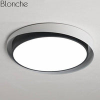 Plafonnier LED Arrondi Art Design | Marco Lucetti Blanc et noir / 40cm / Froide