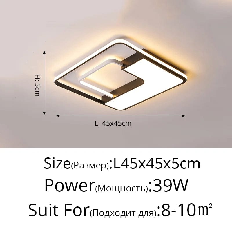 Plafonnier LED Art Déco Géométrique de Luxe pour Éclairage Intérieur | Marco Lucetti