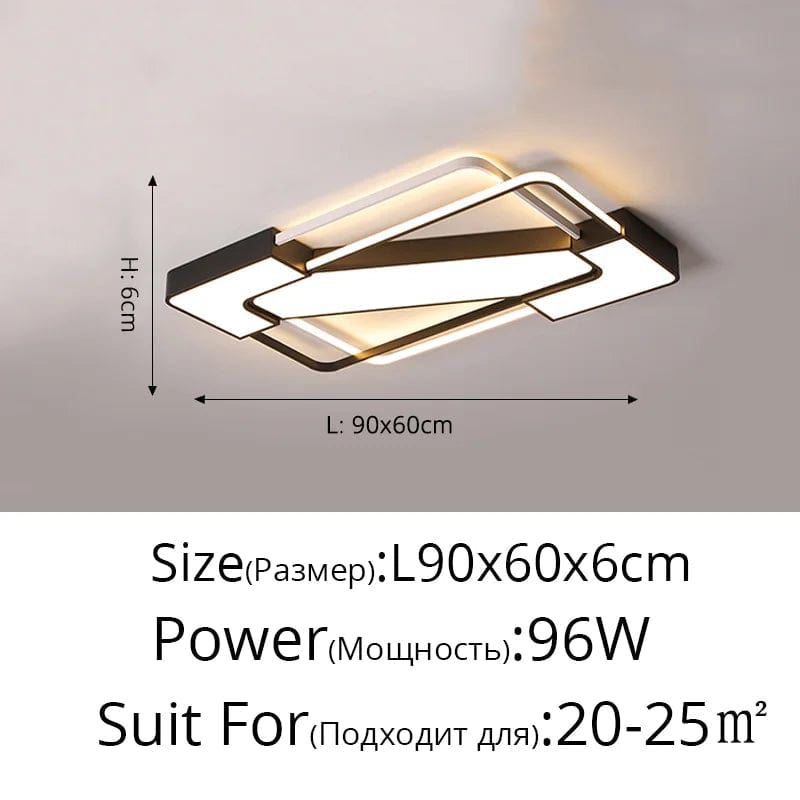 Plafonnier LED Art Déco Géométrique de Luxe pour Éclairage Intérieur | Marco Lucetti