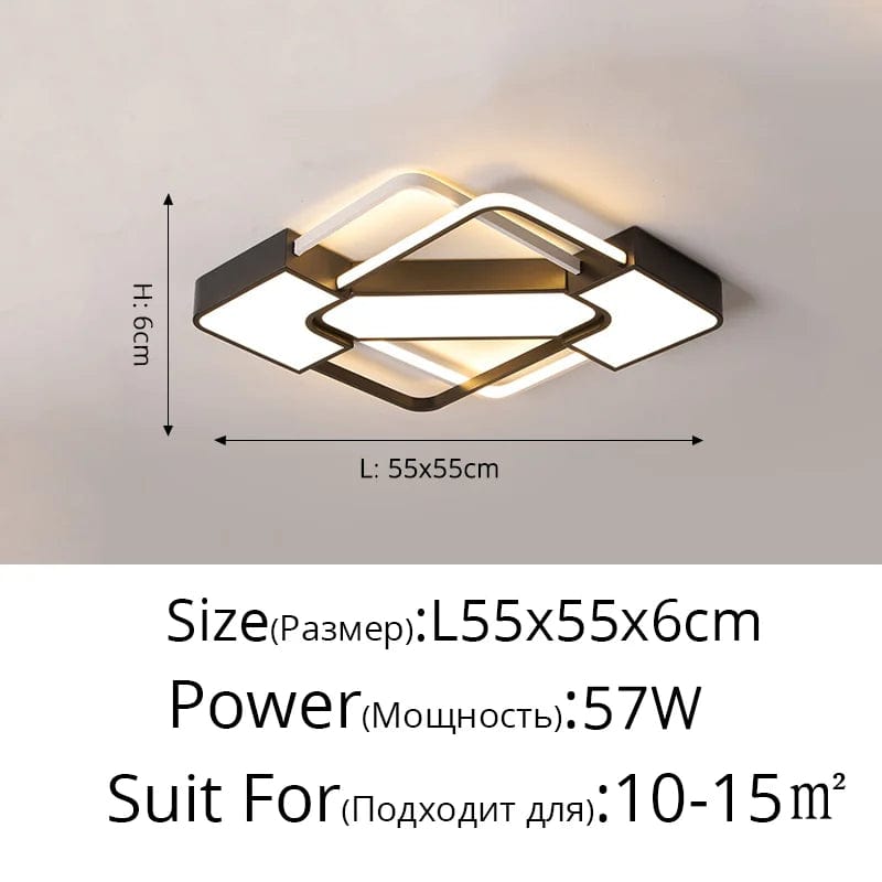 Plafonnier LED Art Déco Géométrique de Luxe pour Éclairage Intérieur | Marco Lucetti