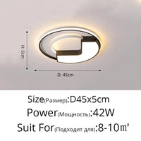 Plafonnier LED Art Déco Géométrique de Luxe pour Éclairage Intérieur | Marco Lucetti A D45x5cm / Blanc froid Pas de télécommande