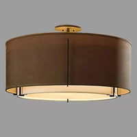 Plafonnier LED Artisanat Chinois Simplifié | Marco Lucetti Chocolat / DIAMÈTRE 400MM / 21-30W