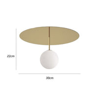 Plafonnier LED Auggie: Base Circulaire & Perle Lumineuse | Marco Lucetti