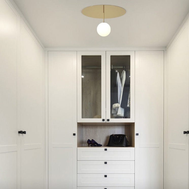 Plafonnier LED Auggie: Base Circulaire & Perle Lumineuse | Marco Lucetti