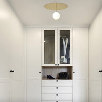 Plafonnier LED Auggie: Base Circulaire & Perle Lumineuse | Marco Lucetti