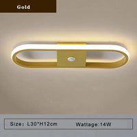 Plafonnier LED avec détecteur de mouvement PIR, parfait pour l'intérieur. | Marco Lucetti A Or 14w 30cm / Blanc chaud