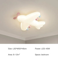 Plafonnier LED Avion Cœur Nordique - Protection des Yeux