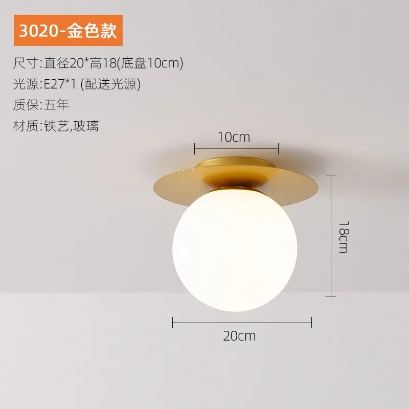 Plafonnier LED Balcon Moderne | Marco Lucetti Or