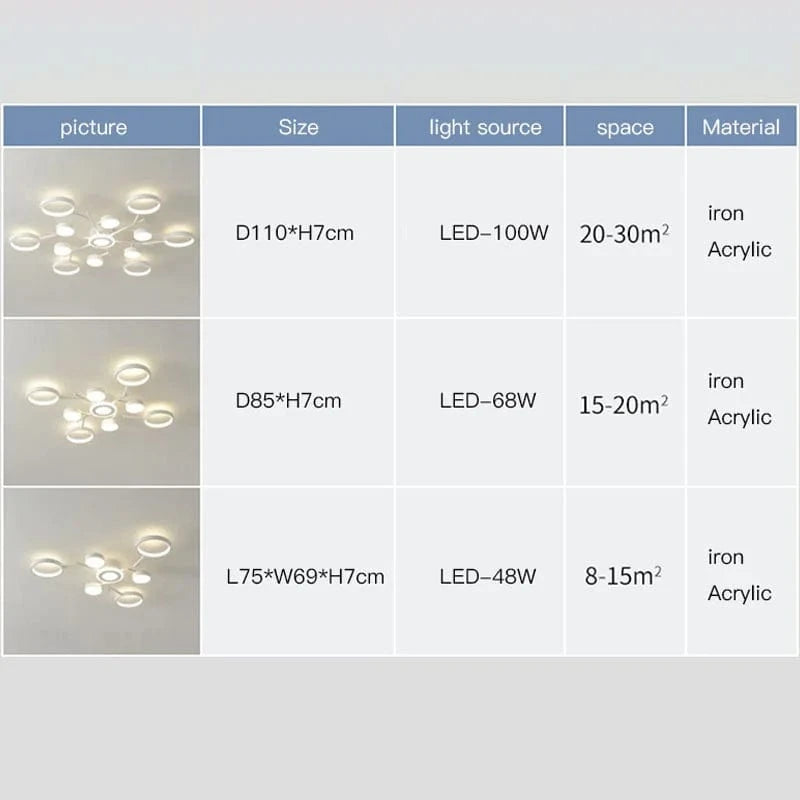 Plafonnier LED Blanc Décoratif avec Télécommande 2023 | Marco Lucetti